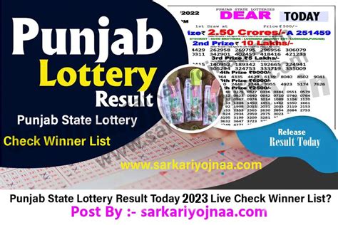 Punjab Lottery Result, Punjab State Lottery Result Today.